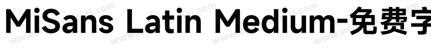 MiSans Latin Medium字体转换